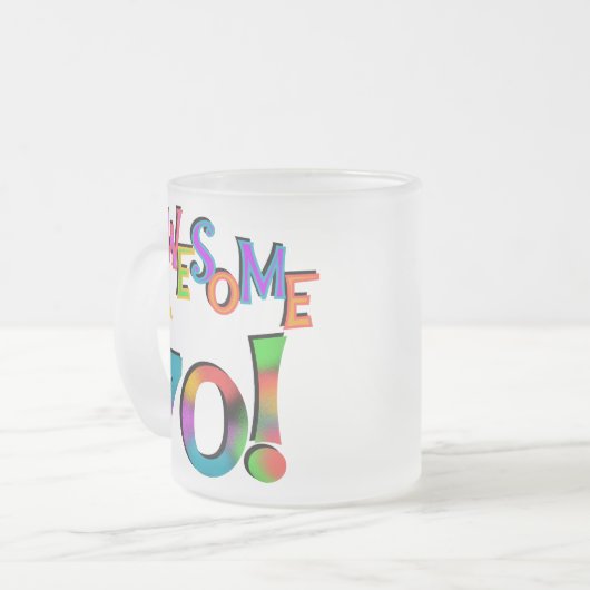 素晴らしい70枚の誕生日のTシャツおよびギフト フロストグラスマグカップ (正面左)