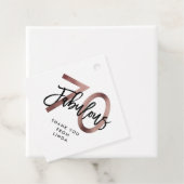 素晴らしい70番目 |モダンエレガントバラ金ゴールド誕生日 フェイバータグ (インサイチュ)