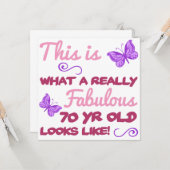 素晴らしい70誕生日 カード (正面/裏面インサイチュ)