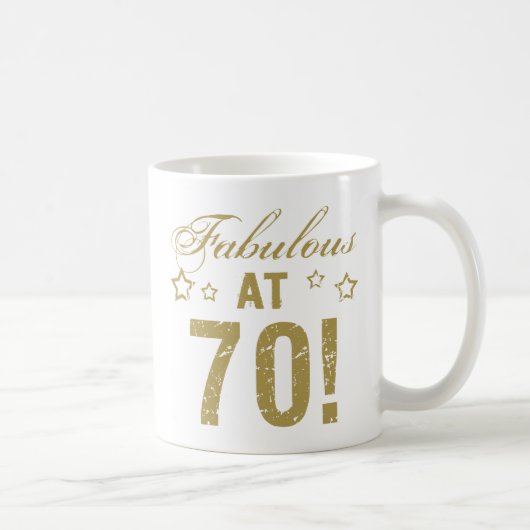 素晴らしい70誕生日 コーヒーマグカップ (右)