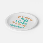 素晴らしい70誕生日 ペーパープレート (アングル)