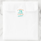 素晴らしい70誕生日 ラウンドシール (バッグ)