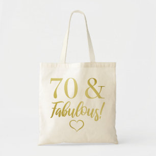 素晴らしい70誕生日(金ゴールド) トートバッグ