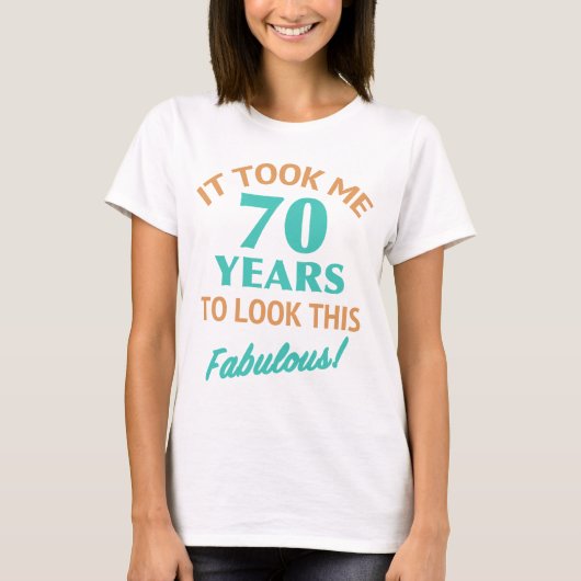 素晴らしい70誕生日 Tシャツ (正面)