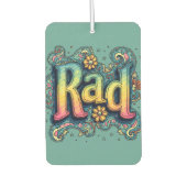 素晴らしい70s Groovyエステサイケデリックティック カーエアーフレッシュナー (正面)