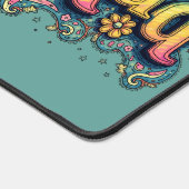 素晴らしい70s Groovyエステサイケデリックティック デスクマット (コーナー)