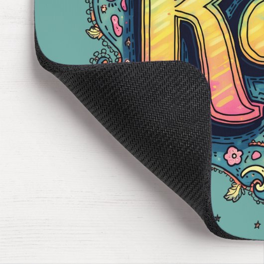 素晴らしい70s Groovyエステサイケデリックティック マウスパッド (コーナー)