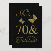素晴らしい70th誕生日パーティー 招待状 (正面/裏面)