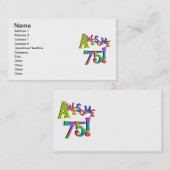 素晴らしい75枚の誕生日のTシャツおよびギフト 名刺 (正面/裏面)