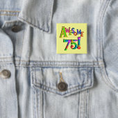 素晴らしい75枚の誕生日のTシャツおよびギフト 缶バッジ (インサイチュ)