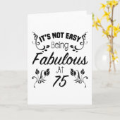 素晴らしい75誕生日 カード (黄色い花)