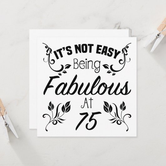 素晴らしい75誕生日 カード (正面/裏面インサイチュ)