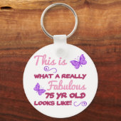 素晴らしい75誕生日 キーホルダー (正面)