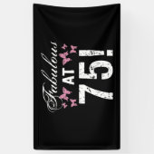 素晴らしい75誕生日 横断幕 (縦)