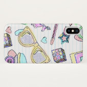 素晴らしい80年代のぬり絵帳パターン Case-Mate iPhoneケース (裏面(横))