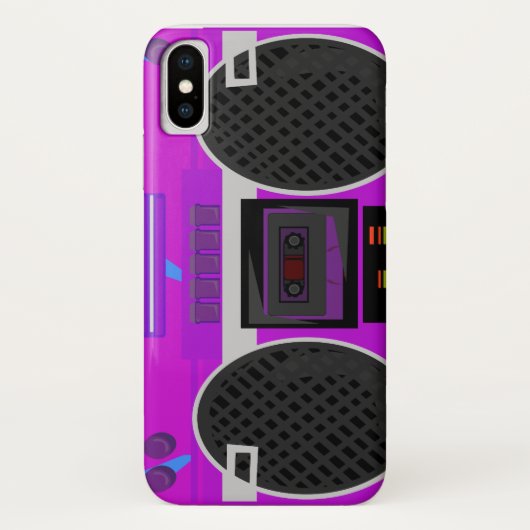 素晴らしい80年代のパープル・ボックス Case-Mate iPhoneケース (裏面)