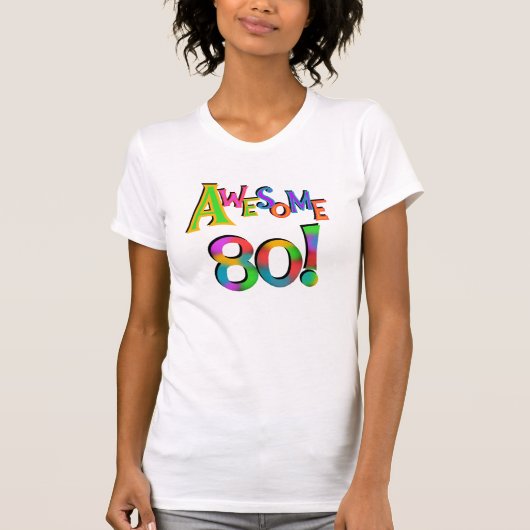 素晴らしい80枚の誕生日のTシャツおよびギフト Tシャツ (正面)