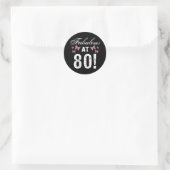 素晴らしい80誕生日 ラウンドシール (バッグ)