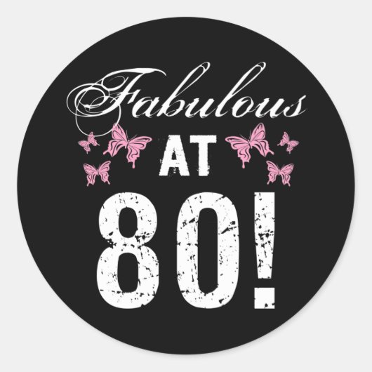 素晴らしい80誕生日 ラウンドシール (正面)