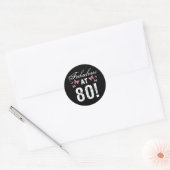 素晴らしい80誕生日 ラウンドシール (封筒)