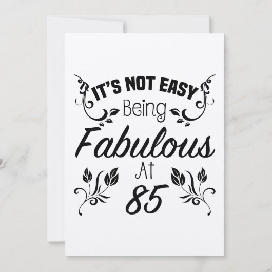 素晴らしい85誕生日 カード (正面)