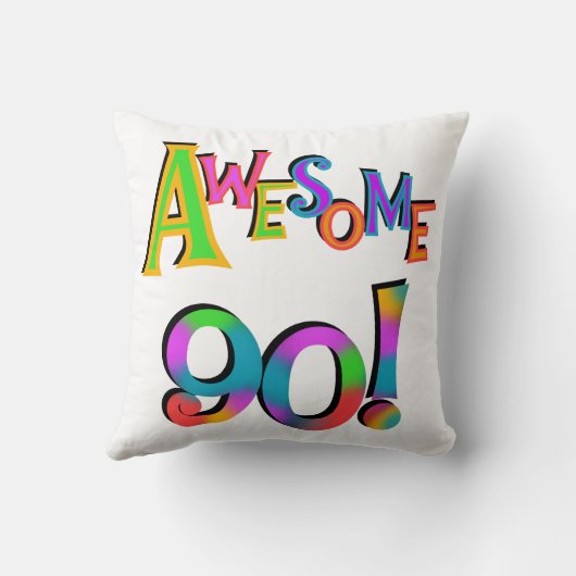素晴らしい90枚の誕生日のTシャツおよびGifs クッション (裏面)