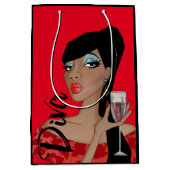 素晴らしい"アフリカンアメリカン・ディヴァ"抱き枕 ミディアムペーパーバッグ (正面)