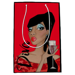 素晴らしい"アフリカンアメリカン・ディヴァ"抱き枕 ミディアムペーパーバッグ