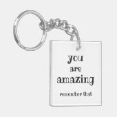 素晴らしい-スイート、感動的引用文  キーホルダー (正面左)