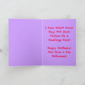 素晴らしい！ハロウィーンと誕生日カード カード (内部)