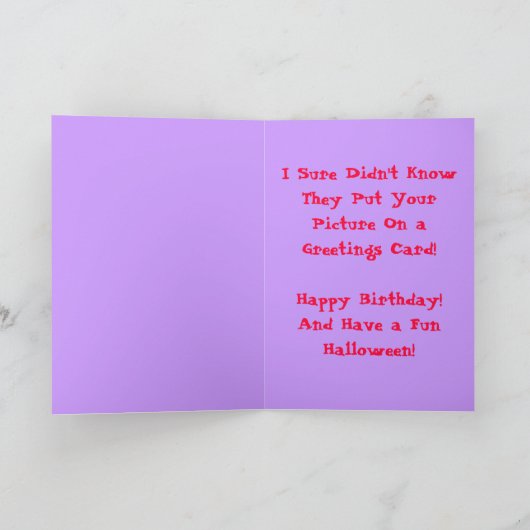 素晴らしい！ハロウィーンと誕生日カード カード (内部)