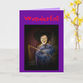 素晴らしい！ハロウィーンと誕生日カード カード (黄色い花)