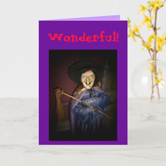 素晴らしい！ハロウィーンと誕生日カード カード (黄色い花)