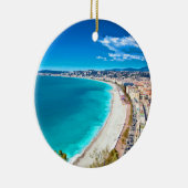 素晴らしい、フランスの海岸線の水彩画 セラミックオーナメント (右)