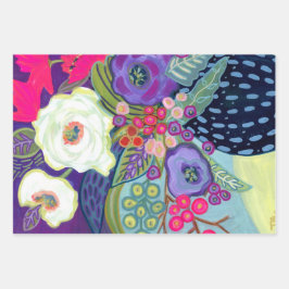 素晴らしい：フローラ包装紙シート(3) ラッピングペーパーシート