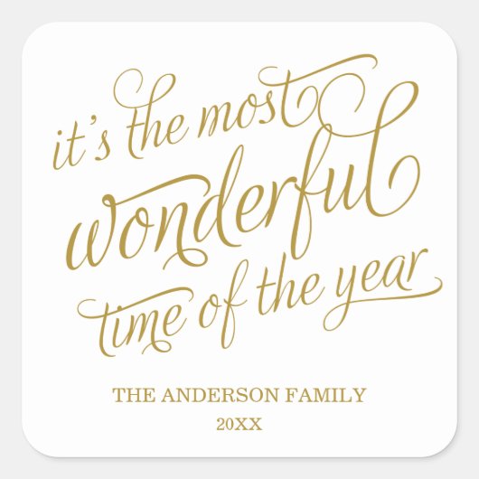 素晴らしい |ホリデースタンプ スクエアシール (正面)