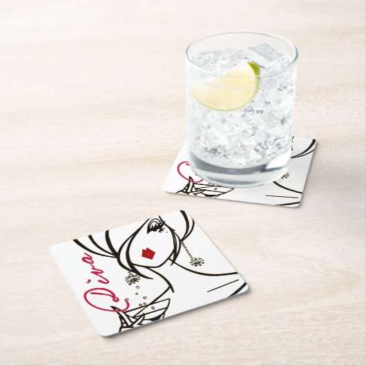 素晴らしい「マルティニ・ディヴァ」 スクエアペーパーコースター (インサイチュ)