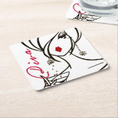 素晴らしい「マルティニ・ディヴァ」 スクエアペーパーコースター (アングル)