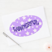 素晴らしい 楕円形シール (封筒)