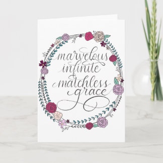 素晴らしい、無限の、無比の優雅さ||賛美歌詞 カード