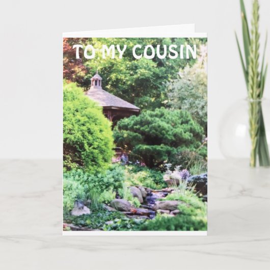 素晴らしい/特別な***従姉妹****誕生日 カード (正面)