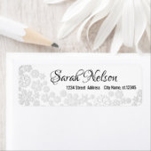 素晴らしい、甘い、美しいホワイトフレークのクリスマス ラベル (インサイチュ)