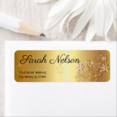 素晴らしい、甘い、美しい金ゴールドクリスマスラベル ラベル (インサイチュ)