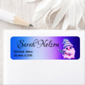 素晴らしい、甘い、美しい青いクリスマスラベル ラベル (インサイチュ)