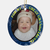 素晴らしい-祖父母の写真のギフトのラベル及びオーナメント セラミックオーナメント (左)