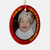 素晴らしい-祖父母の写真のギフトのラベル及びオーナメント セラミックオーナメント (右)