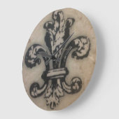 素晴らしい（紋章の）フラ・ダ・リ ラージ壁時計 (傾斜)