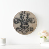 素晴らしい（紋章の）フラ・ダ・リ ラージ壁時計 (ホーム)