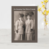 素晴らしい、素晴らしい友情 – ヴィンテージ写真 カード (黄色い花)