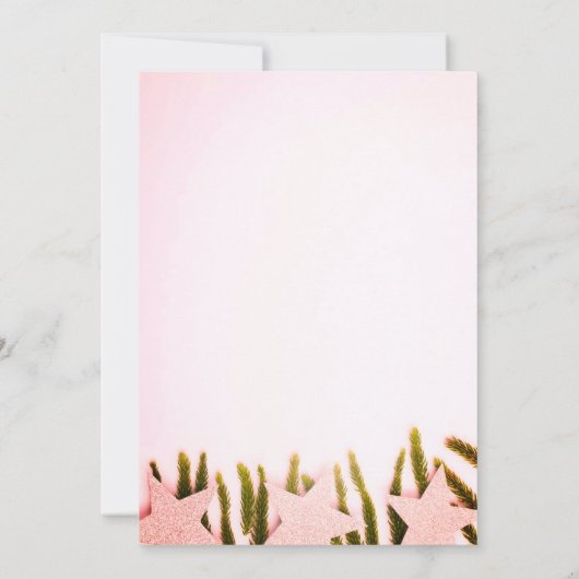 素晴らしい、素晴らしい、ピンクの新年の招待状 招待状 (裏面)